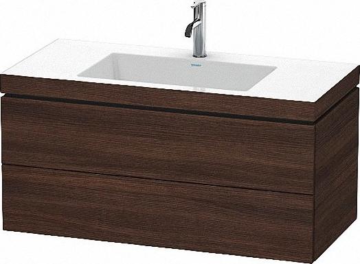 Тумба под раковину c умывальником 100 см Duravit L-Cube LC6928O5353, темный каштан - duravit shop