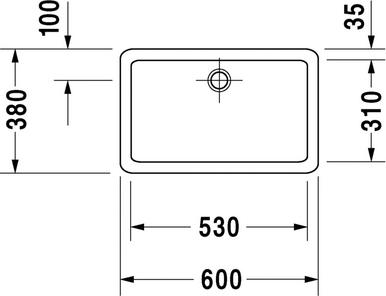 Раковина 60 см Duravit Vero 0455600000 - duravit shop