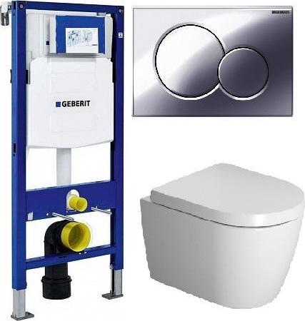 Комплект инсталляции Geberit Duofix 111.300.00.5 UP320 с клавишей смыва и подвесным унитазом Duravit ME by Starck 2530090000 с крышкой-сиденьем микролифт - duravit shop