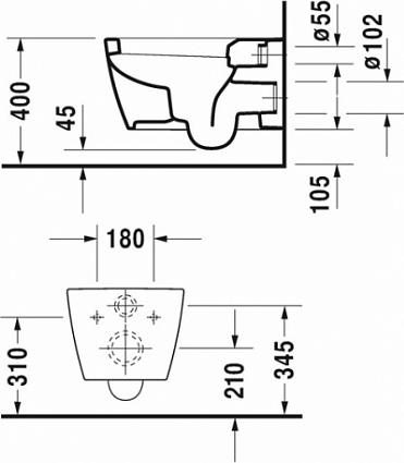 Комплект инсталляции Geberit 111.300.00.5 с подвесным унитазом Duravit 2528090000 и крышкой-сиденьем микролифт 0020090000 - duravit shop