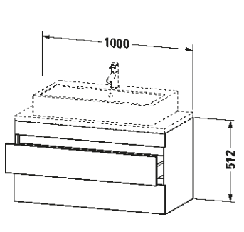 Тумба под раковину Duravit Durastyle DS530907575, лён - duravit shop