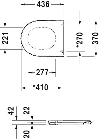 Крышка-сиденье Duravit Starck 3 0063810000 (0063810095) петли хром - duravit shop