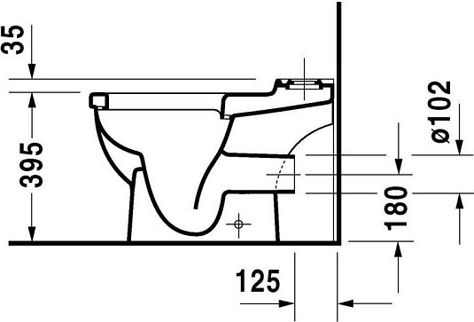 Чаша для унитаза-компакта Duravit Starck 3 0126090000 - duravit shop