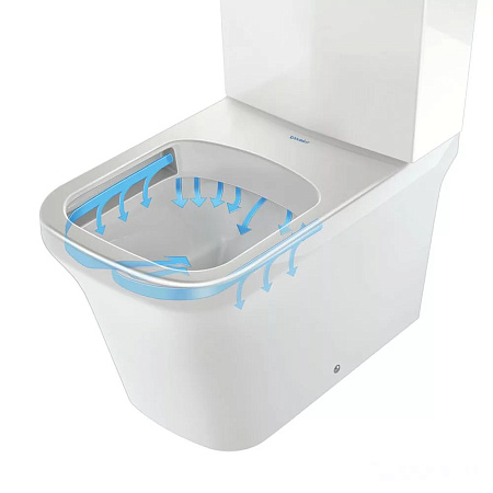 Унитаз напольный Duravit P3 Comforts Rimless 2167090000  с бачком 0937000005 - duravit shop