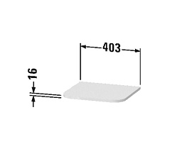 Верхняя панель для шкафчика Duravit Happy D.2 Plus HP030006969, орех брашированный