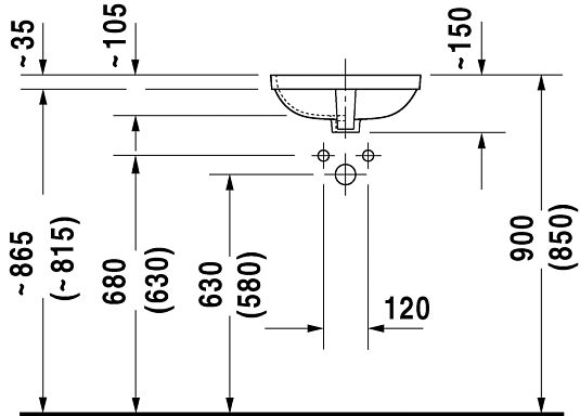 Раковина встраиваемая Duravit DuraStyle 40 см 0373370000 - duravit shop