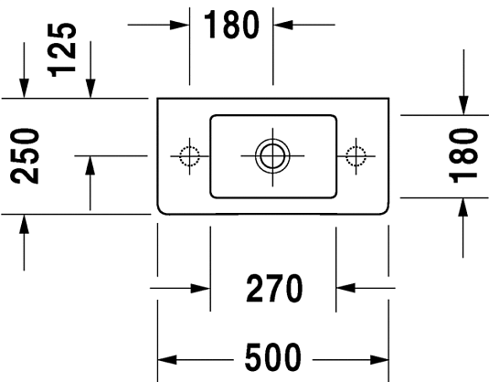Раковина 50 см Duravit Vero 0703500009 - duravit shop