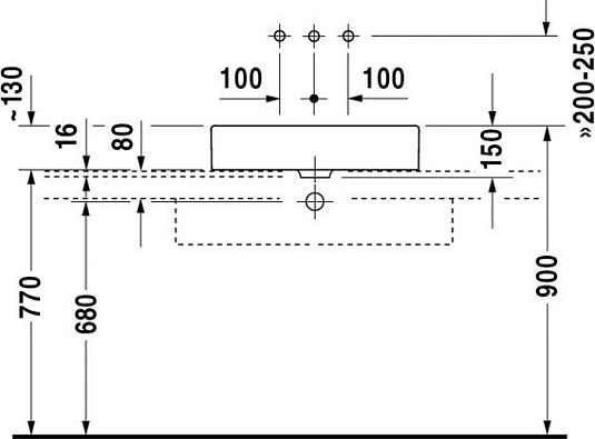 Раковина 60 см Duravit Vero 0455600000 - duravit shop