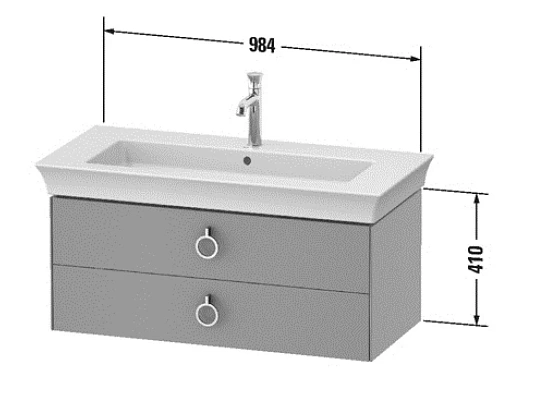 Тумба под раковину Duravit White Tulip WT435206060 + UV986307777 коричневый - duravit shop