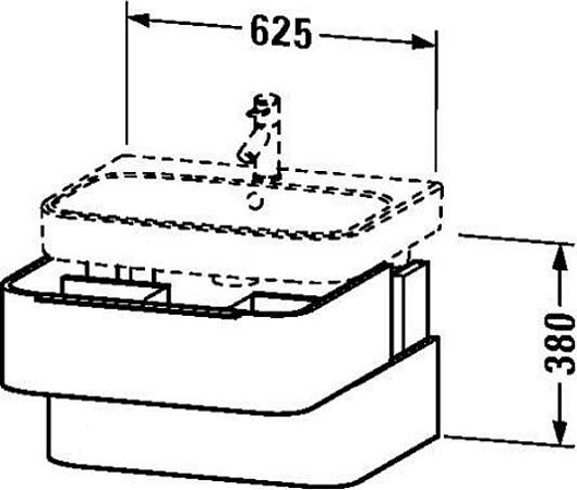 Тумба под раковину 63 см Duravit Happy D.2H 2636407272 ,темный матовый дуб - duravit shop