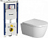 Комплект инсталляции Geberit 111.362.00.5 с подвесным безободковым унитазом Duravit 2530090000 и крышкой-сиденьем микролифт Duravit 20190000