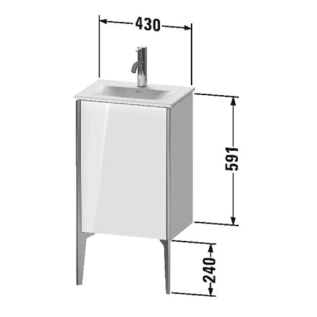Тумба под раковину Duravit XViu XV4068LB222 белый, черный - duravit shop
