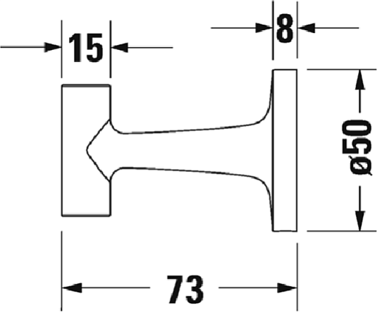 Крючок Duravit Starck T 0099294600 чёрный матовый - duravit shop