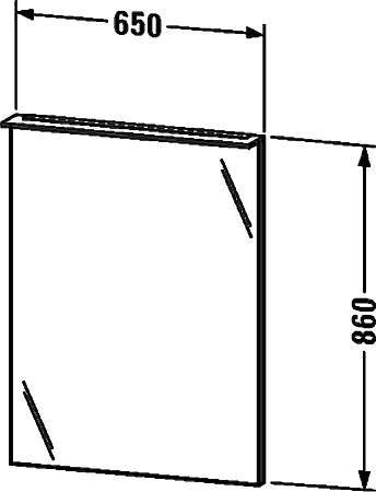 Зеркало Duravit Happy D.2 65 белое - duravit shop