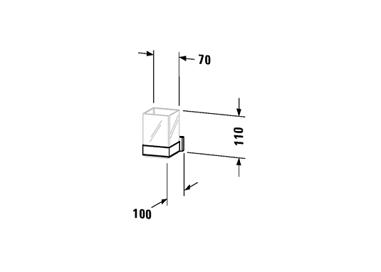 Стакан Duravit Karree 0099511000 - duravit shop